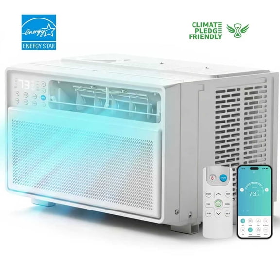 Energy Star 12000 BTU Smart Air Conditioner Window Unit, AC Unit for Bedroom with WiFi, Energy Saving Window AC Unit with Remote & App Control, Timer Function & Easy Install Kit, Cools up to 550 Sq.
