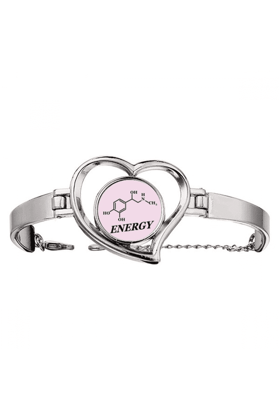 Energy Strength Structure Molecular Chestry Bracelet Heart Jewelry Wire Bangle