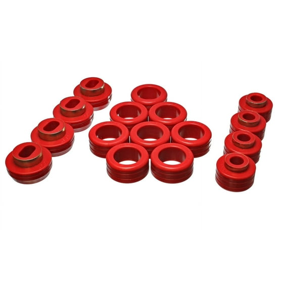 Energy Suspension 3.4131R Polyurethane Body Mount Bushings Red Fits select: 2000-2001 CHEVROLET S TRUCK, 1992-1999 CHEVROLET S TRUCK S10