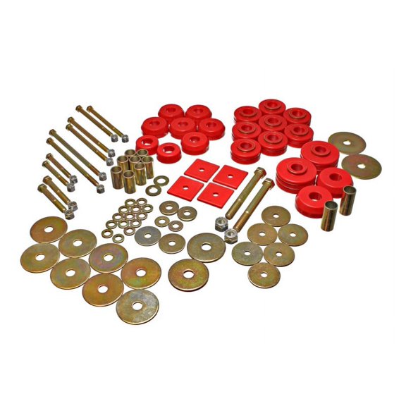 Energy Suspension 3.4149R Polyurethane Body Mount Bushings Red Fits select: 1967 GMC C1500, 1968-1972 CHEVROLET C10