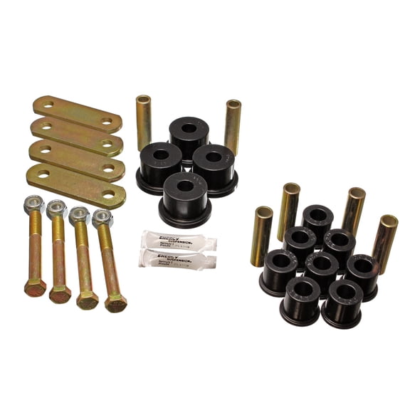 Energy Suspension 64-73 Ford Mustang Black Heavy Duty Shackle Set