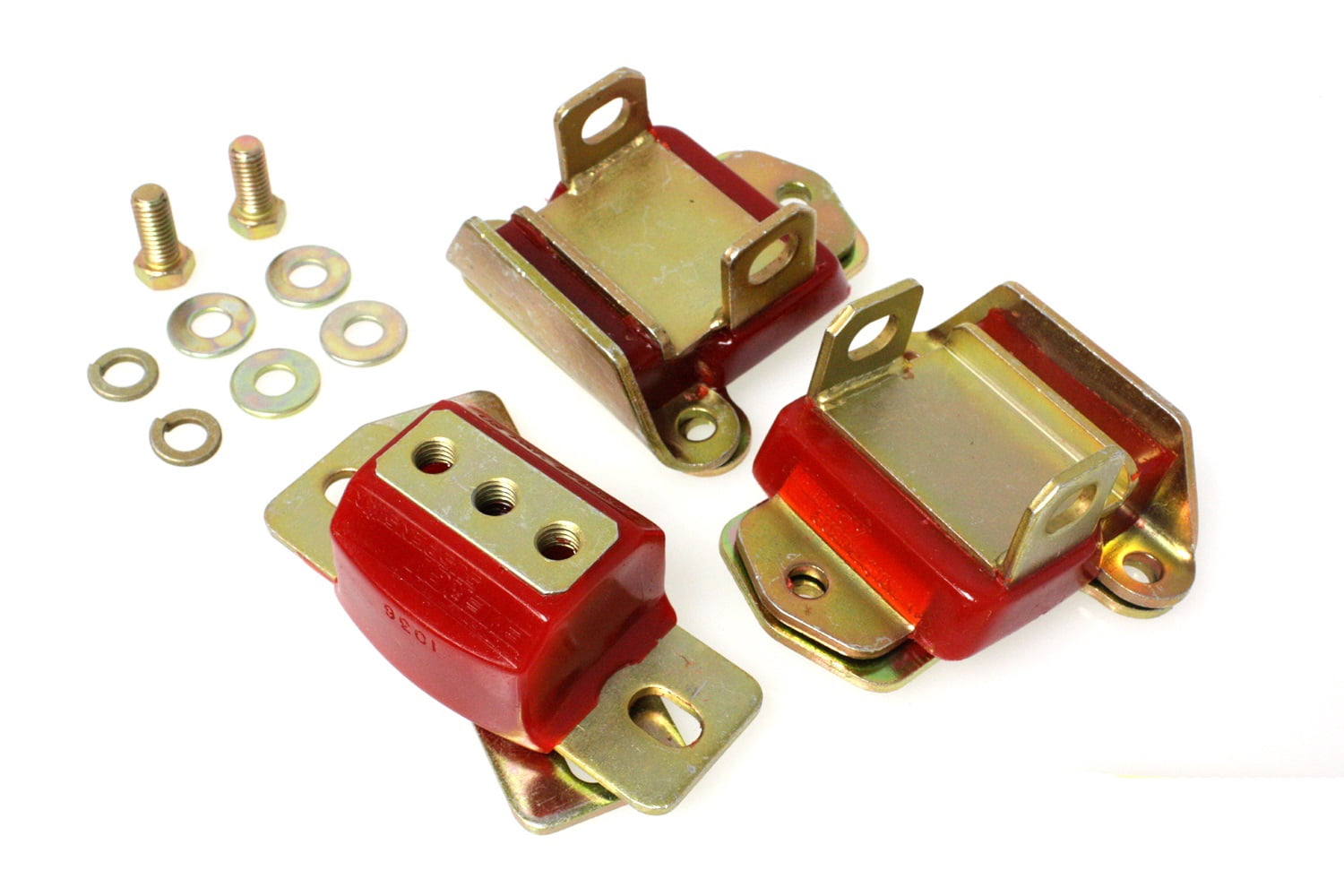 Energy Suspension 67-72 Camaro/64-72 Chevelle/63-82 Corvette Red Zinc 2 Engine 1 Trans Mount Set - 3.1120R Fits select: 1969-1982 CHEVROLET CORVETTE, 1967-1968 CHEVROLET CHEVELLE