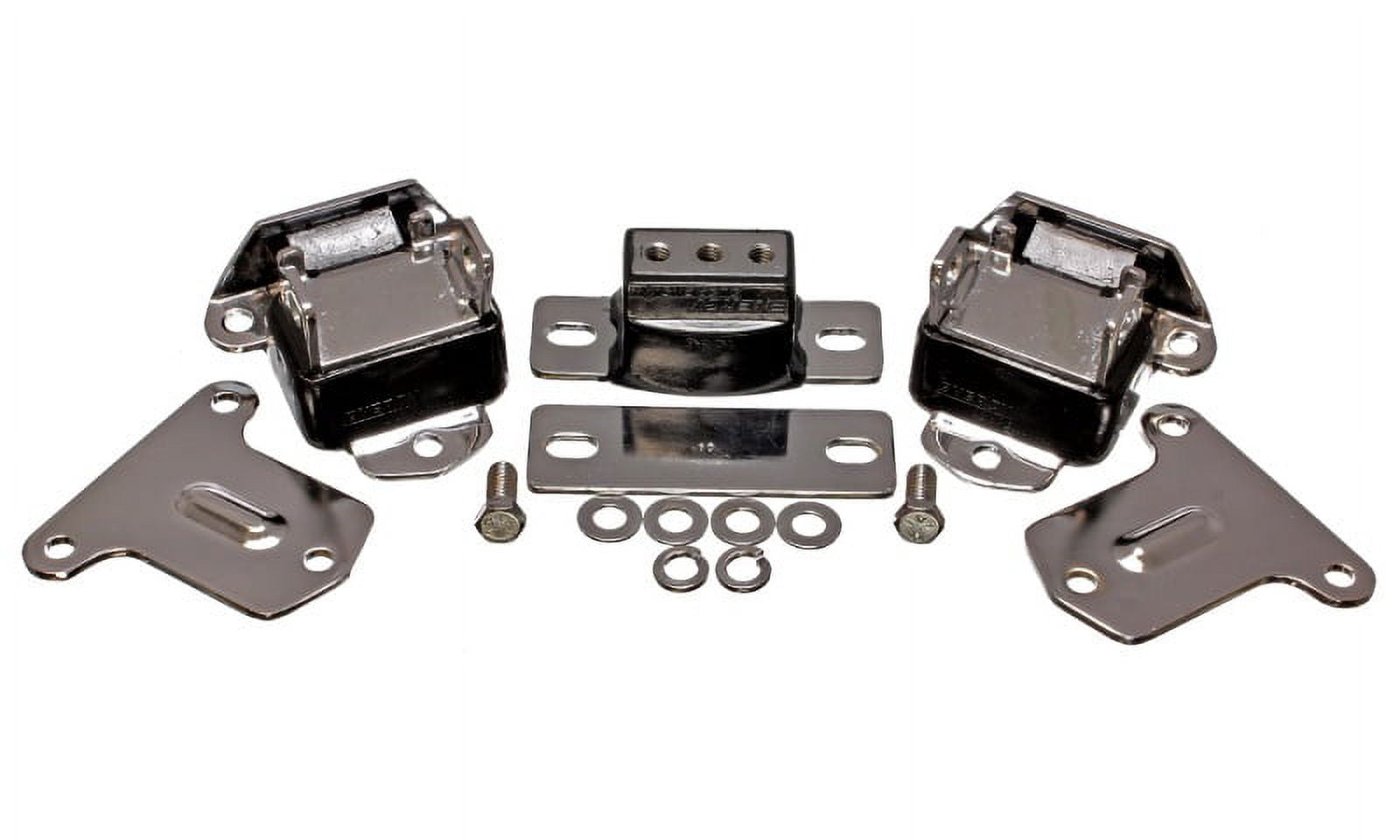 Energy Suspension 69-71 Camaro / 70-73 Monte Carlo Black Motor and Transmision Mounts; Chrome Finish Fits select: 1970 ,1972 CHEVROLET MALIBU