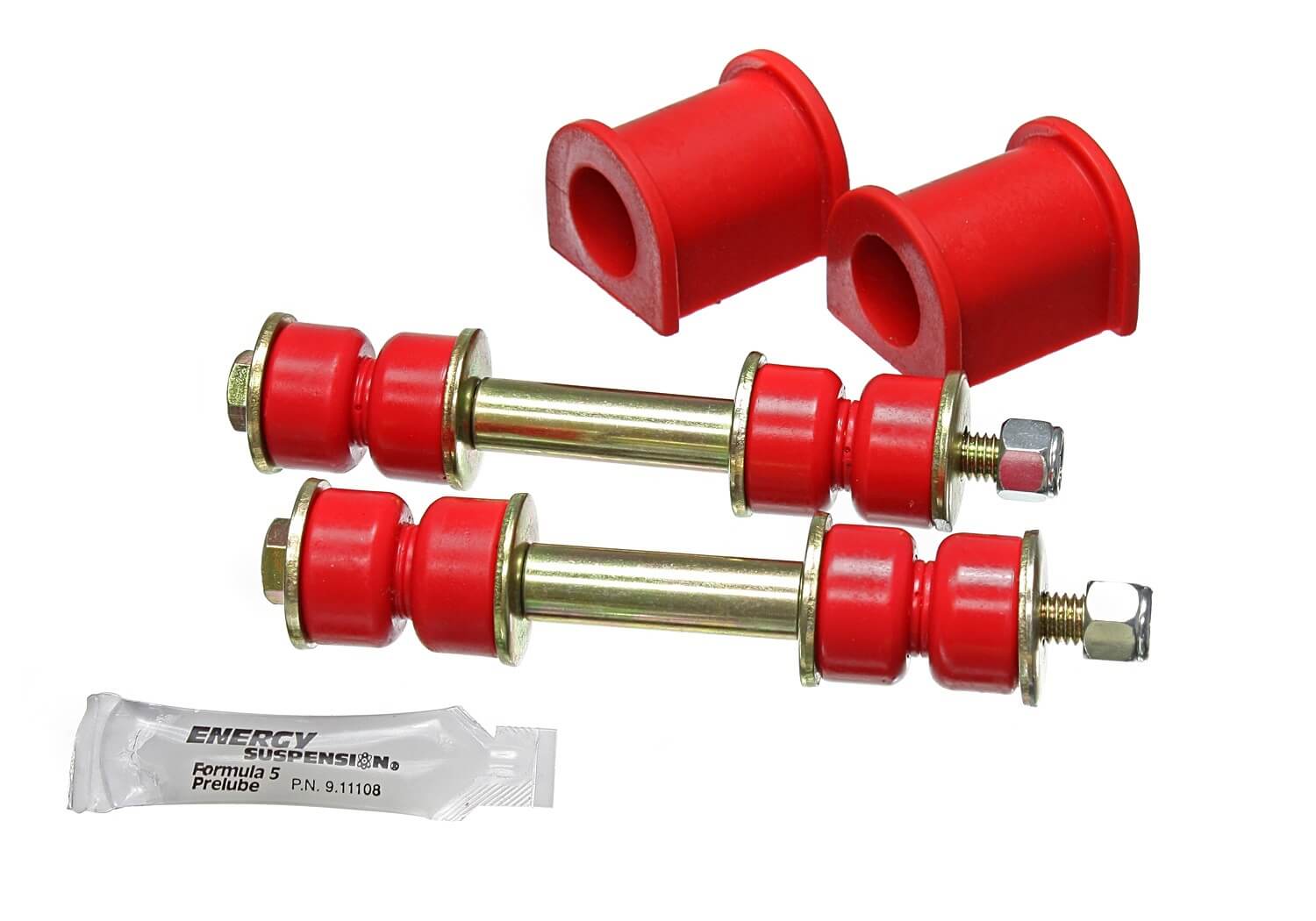 Energy Suspension 7.5117R Polyurethane 24mm Front Sway Bar Bushings Red