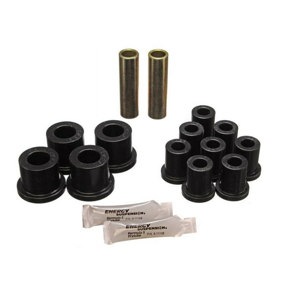 Energy Suspension 70-72 Dodge Charger (w/ 1-1/2in Main Eye) Black Rear Leaf Spring Bushing Set