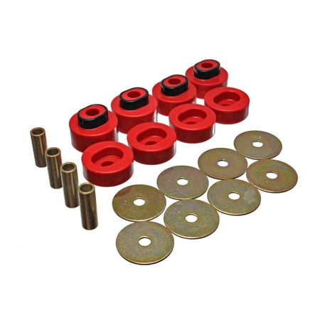 Energy Suspension 73-79 Chrysler RWD B-Body (Charger/GTX/Roadrunner/Superbee) Red Body Mount Set Fits select: 1973 DODGE CHARGER, 1972-1974 PLYMOUTH SATELLITE