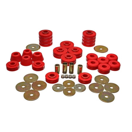 Energy Suspension 73-95 K5 Blazer Red Body(cab) Mount Set Fits select: 1973-1974 CHEVROLET BLAZER, 1977 GMC JIMMY K1500