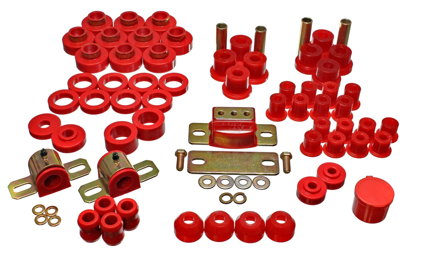 Energy Suspension 80-86 Jeep CJ7 Red Hyper-Flex Master Bushing Set Fits select: 1980 AMERICAN MOTORS JEEP