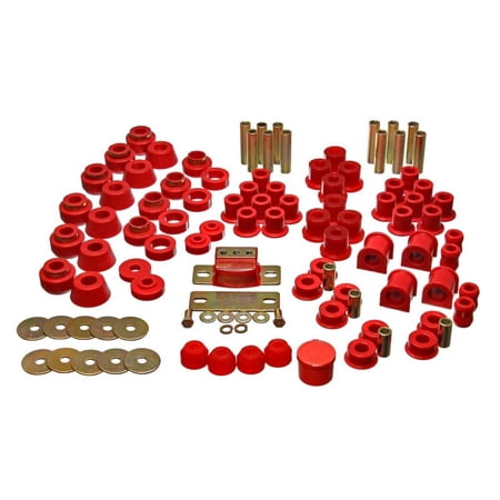 Energy Suspension 87-95 Jeep Wrangler YJ Red Hyper-Flex Master Bushing Set Fits select: 1989-1995 JEEP WRANGLER / YJ
