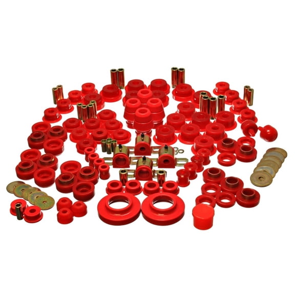 Energy Suspension 97-06 Jeep Wrangler TJ Red Hyper-Flex Master Bushing Set Fits select: 1997-2006 JEEP WRANGLER / TJ