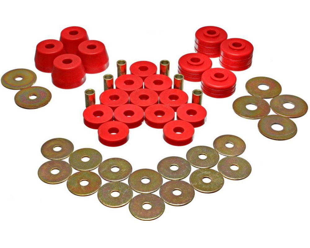 Energy Suspension Body Mount Bushing Sets - Red