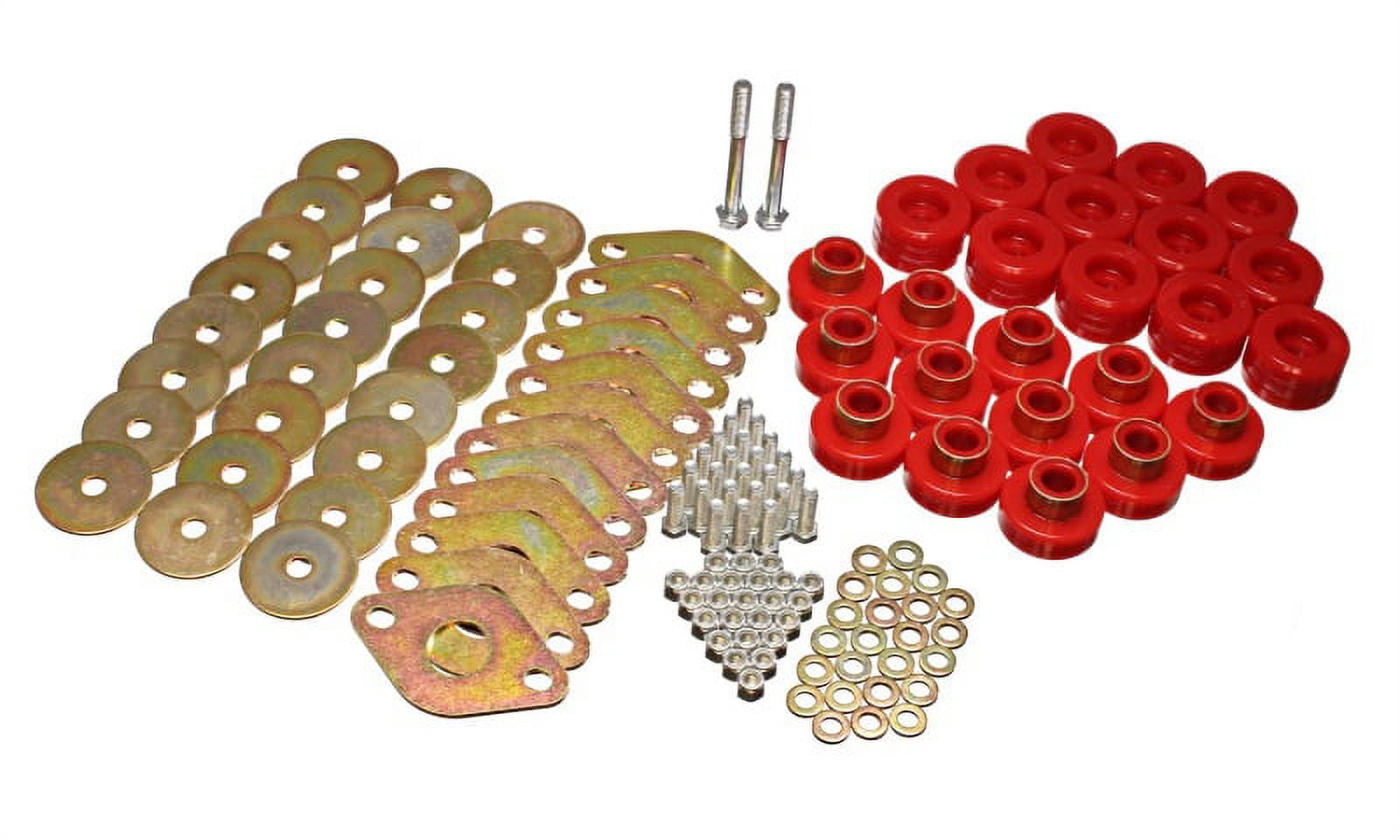 Energy Suspension Body Mount Set W/Hardware - Red Fits select: 2015-2017 JEEP WRANGLER UNLIMITED SPORT, 2012-2014 JEEP WRANGLER SPORT