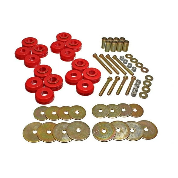 Energy Suspension Bronco Body Mnt W/Hardware - Red Fits select: 1974-1977 FORD BRONCO, 1971-1972 FORD BRONCO U100