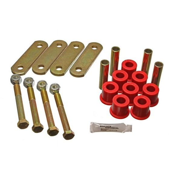 Energy Suspension Fd Heavy Duty Shackle Set - Red Fits select: 1966-1972,1973 FORD MUSTANG