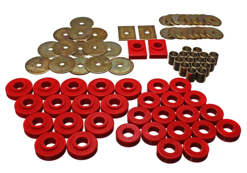 Energy Suspension Body Mount Set - Red main image 1