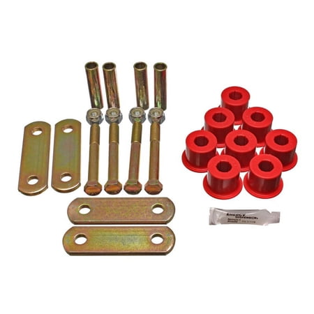 Energy Suspension Gm Heavy Duty Shackle Set - Red Fits select: 1967-1968,1969 CHEVROLET CAMARO