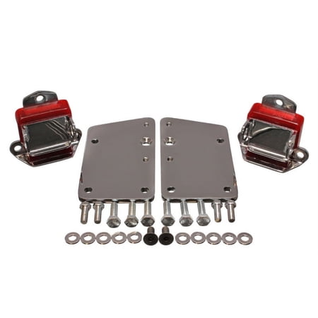 Energy Suspension LS Series Red Motor Conversion Set - Chrome Plated Fits select: 1969-1982 CHEVROLET CORVETTE, 1968 CHEVROLET CHEVELLE