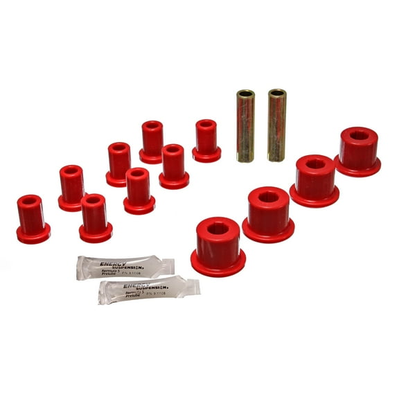 Energy Suspension Rear Spring And Shackle Bushng - Red Fits select: 1970-1976 PLYMOUTH VALIANT, 1966-1976 DODGE DART