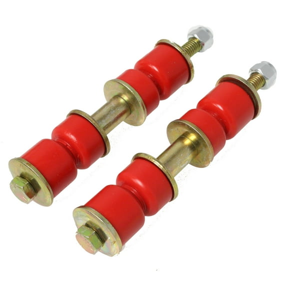 Energy Suspension Universal End Link 3 3/8-3 7/8in - Red Fits select: 1966 FORD MUSTANG, 1966-1982 CHEVROLET CORVETTE
