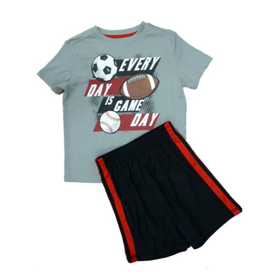 Energy Zone Boys Every Day Is Game Day Athletic Shorts & Shirt Set X-Small 4/5