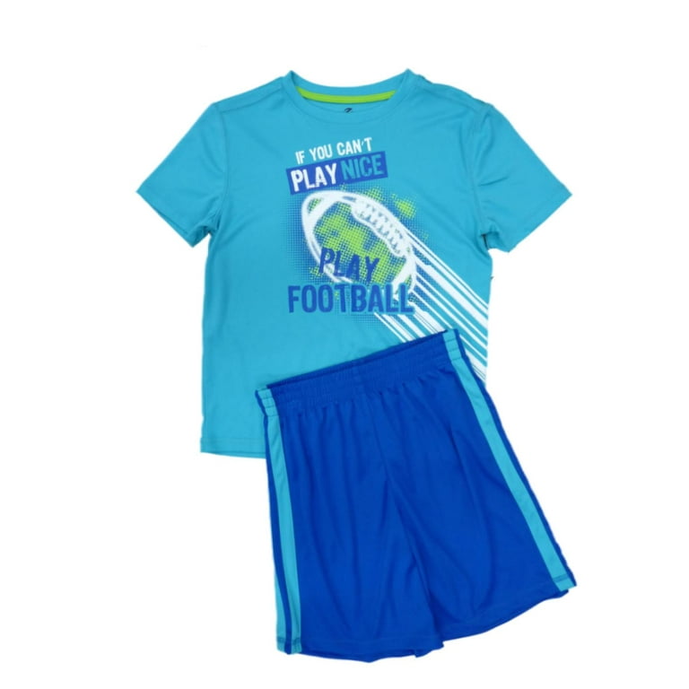Energy Zone Boys Play Football Athletic Shorts Shirt Activewear X Small 4 5