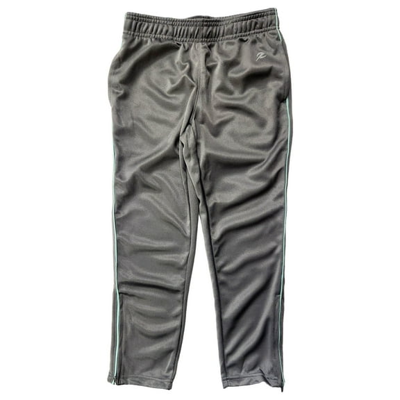 Energy Zone Gray With Aqua Stripe Athletic Pants Small (6-6X)
