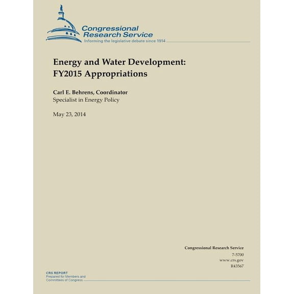 Energy and Water Development : Fy2015 Appropriations