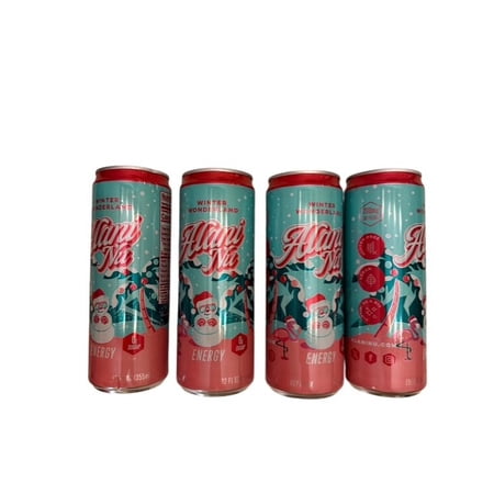 Energy drinks winter wonderland Alani, limited edition (4 pack) 12 fl oz. Cans
