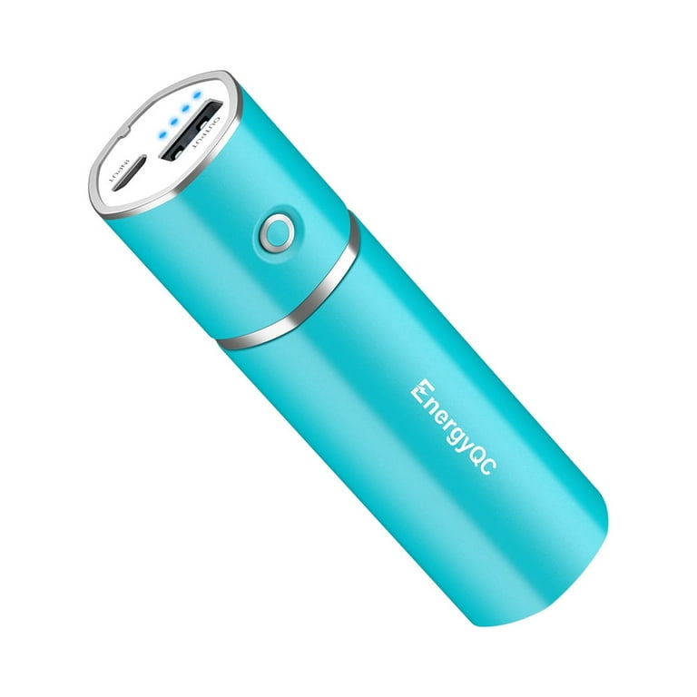 EnergyQC Slim 2 Portable Charger 5000mAh Power Bank External Battery for  iPhone Cellphone - Blue 