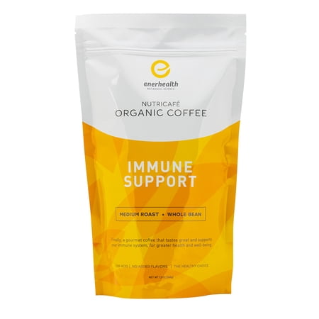 Enerhealth Botanicals Organic Whole Bean Coffee, Medium Roast, 12 Oz