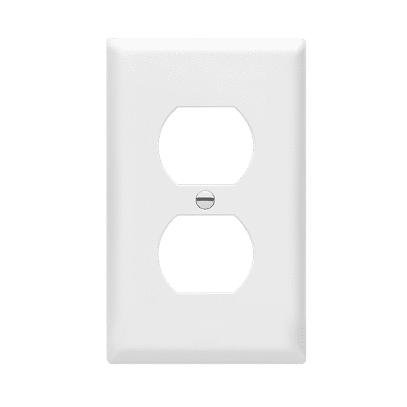 Enerlites 8821-W Duplex Receptacle Outlet Wall Plate, Standard Size 1-Gang, White