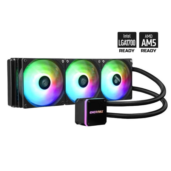 Enermax LIQMAX III 360 ARGB, All-in-one CPU Liquid Cooler for AM4 & AM5 / LGA 1700/1200/1151, 360mm Radiator, Dual-Chamber Water Block, ARGB Fan - AM5 & LGA1700 Ready