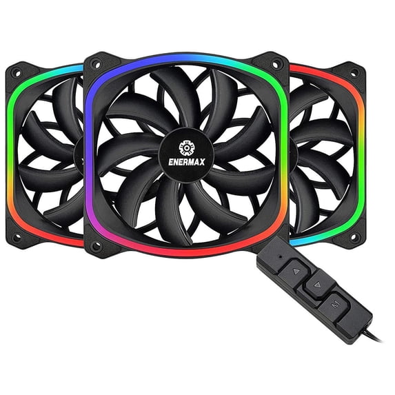 Enermax SquA RGB 120mm Case Fan 3pk