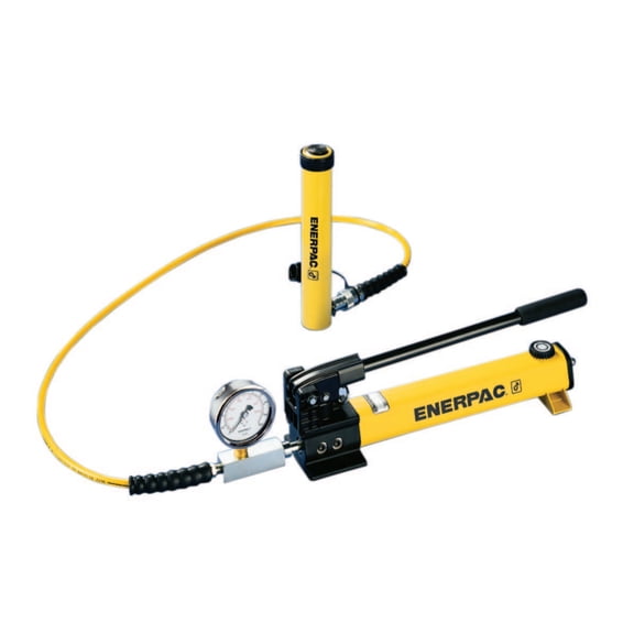 Enerpac Composite Hand Pumps, 2-Speed, 55cu in Useable Oil Cap Max, 10,000psi/0.151cu in