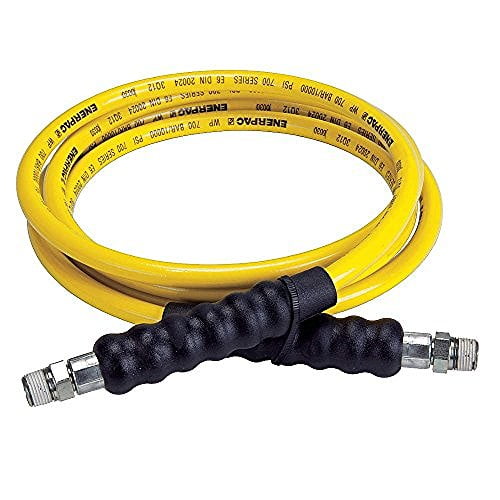 Enerpac H7210 High Pressure Hydraulic Hose, 700 Series, 10' Length, 0.25" Diameter, Yellow