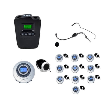 Enersound 10-Person Professional Portable Translation System - US-Based Lifetime Limited Warranty and Support