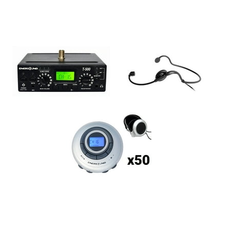 Enersound 50-Person Translation System with Interpreter Monitor - US-Based Lifetime Limited Warranty and Support
