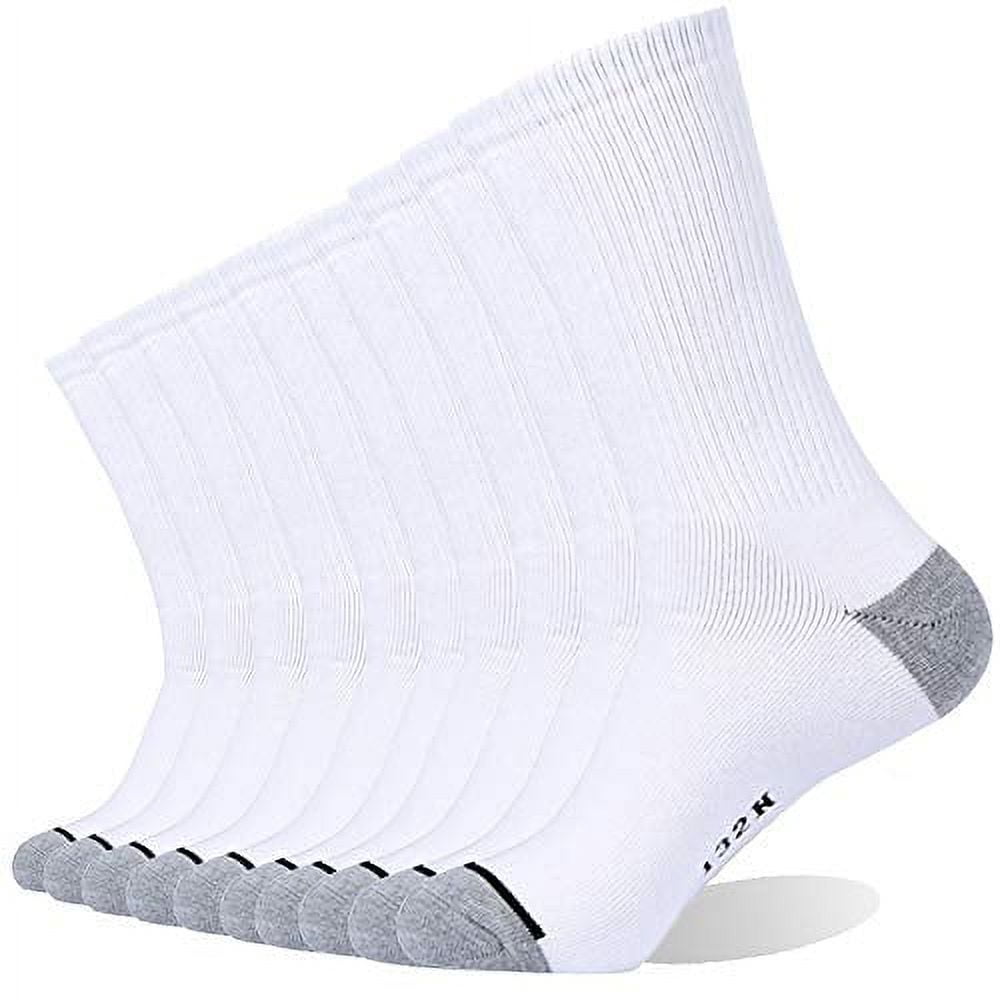 Enerwear 10P Pack Men's Cotton Moisture Wicking Heavy Cushion Crew Socks (1013/shoe size 612