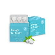 Energy Caffeine Nootropics for Energy & Focus-Sugar-Free with L-theanine, Caffeine, Vitamin B12& Vitamin B6 - Peppermint Flavor Multivitamins