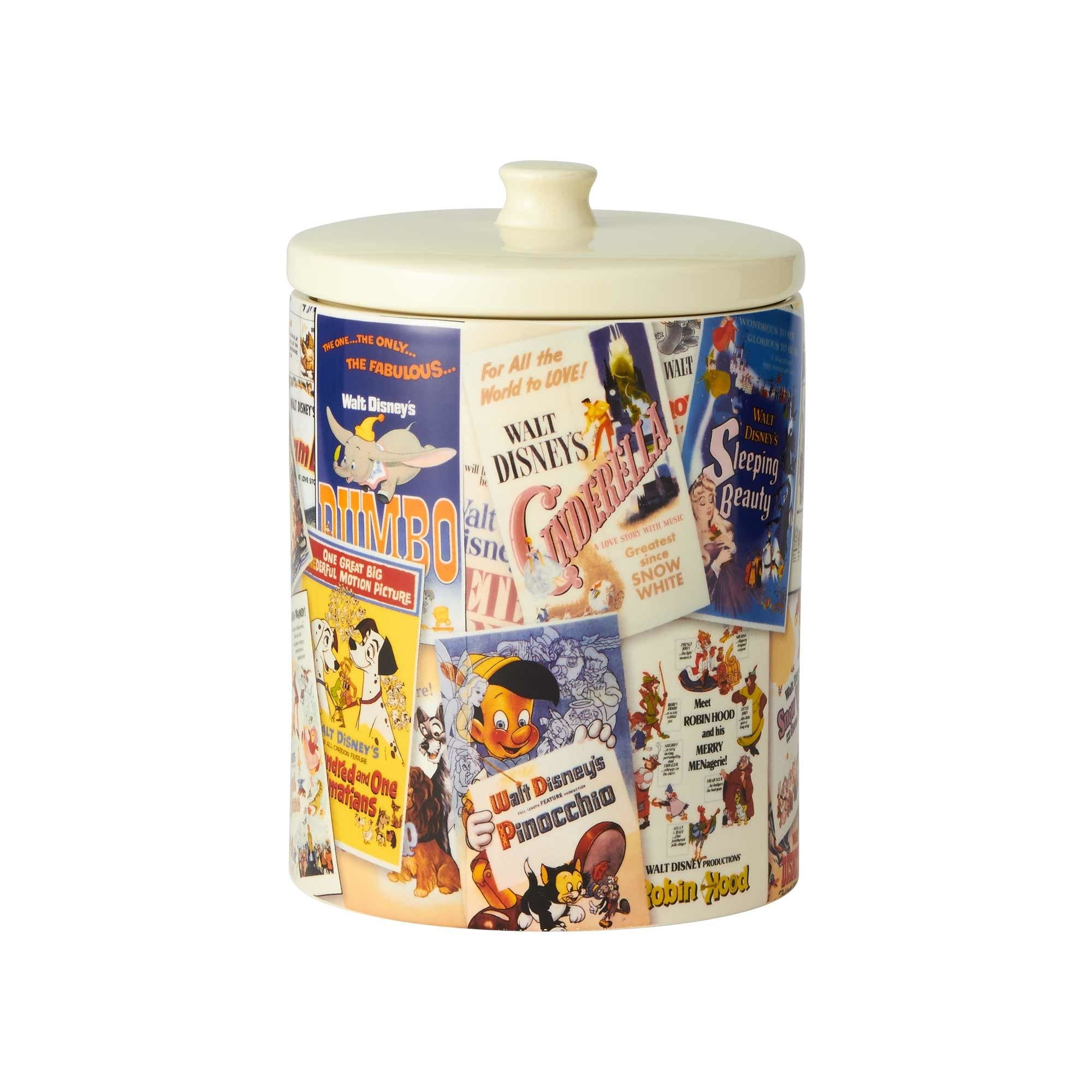 Vintage Disney Film Posters Ceramic Cookie Jar Canister