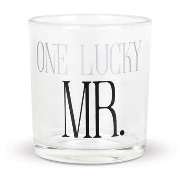 Enesco 6006161 Our Name is Mud One Lucky Mr. Rocks Glass, 12 Ounce, Clear