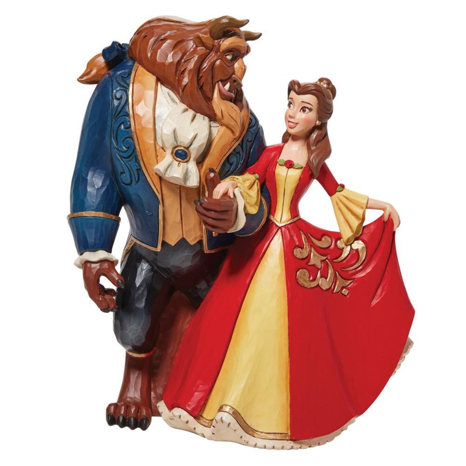 Beauty and the Beast Enchanted Red and Yellow Resin Statue