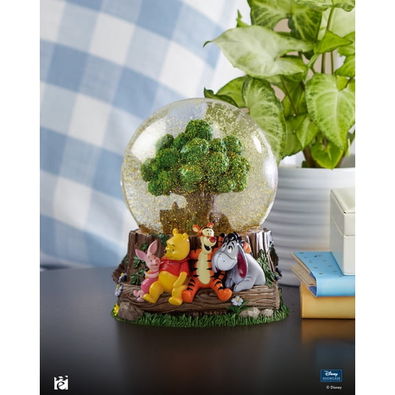 Enesco Disney Showcase 100th Anniversary Winnie The Pooh Glass Resin Decorative Waterball Figurine 5.3in H