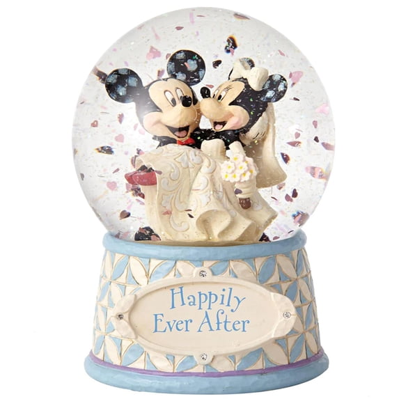 Enesco Disney Traditions Mickey and Minnie Wedding Waterball