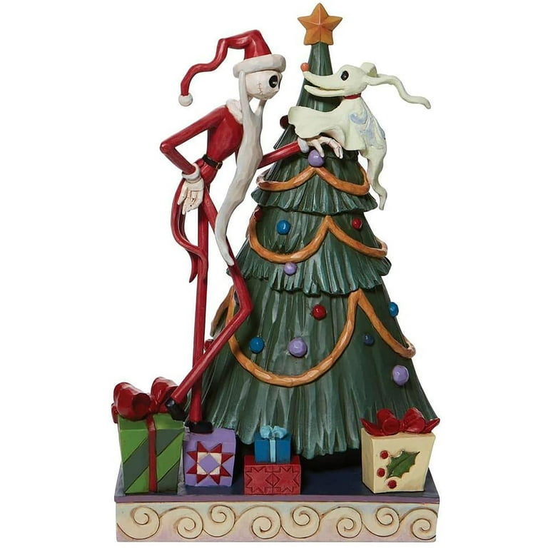 Disney Nightmare Before Christmas: Jack Skellington Santa & Zero