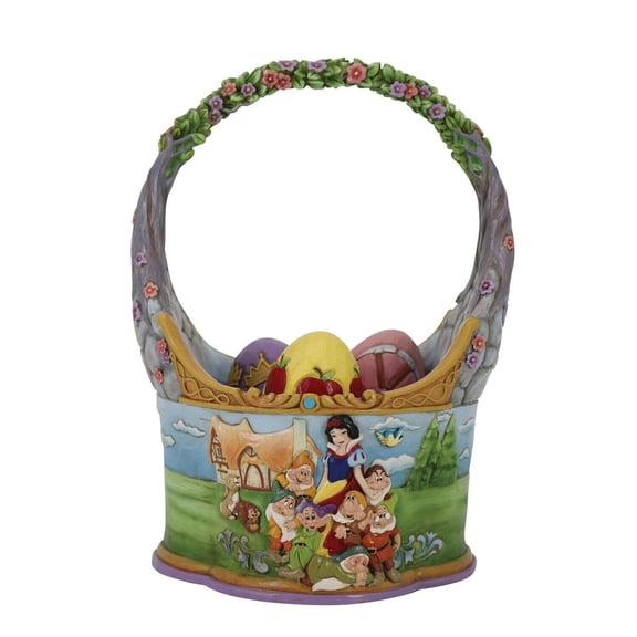 Enesco Disney Traditions Snow White Basket and Eggs Figurine, 8.6in H
