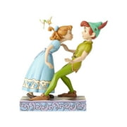 Enesco Disney Traditions by Jim Shore 65th Anniversary Peter Pan and Wendy Stone Resin, 7.6  Figurine, 7.6 Inches, Multicolor