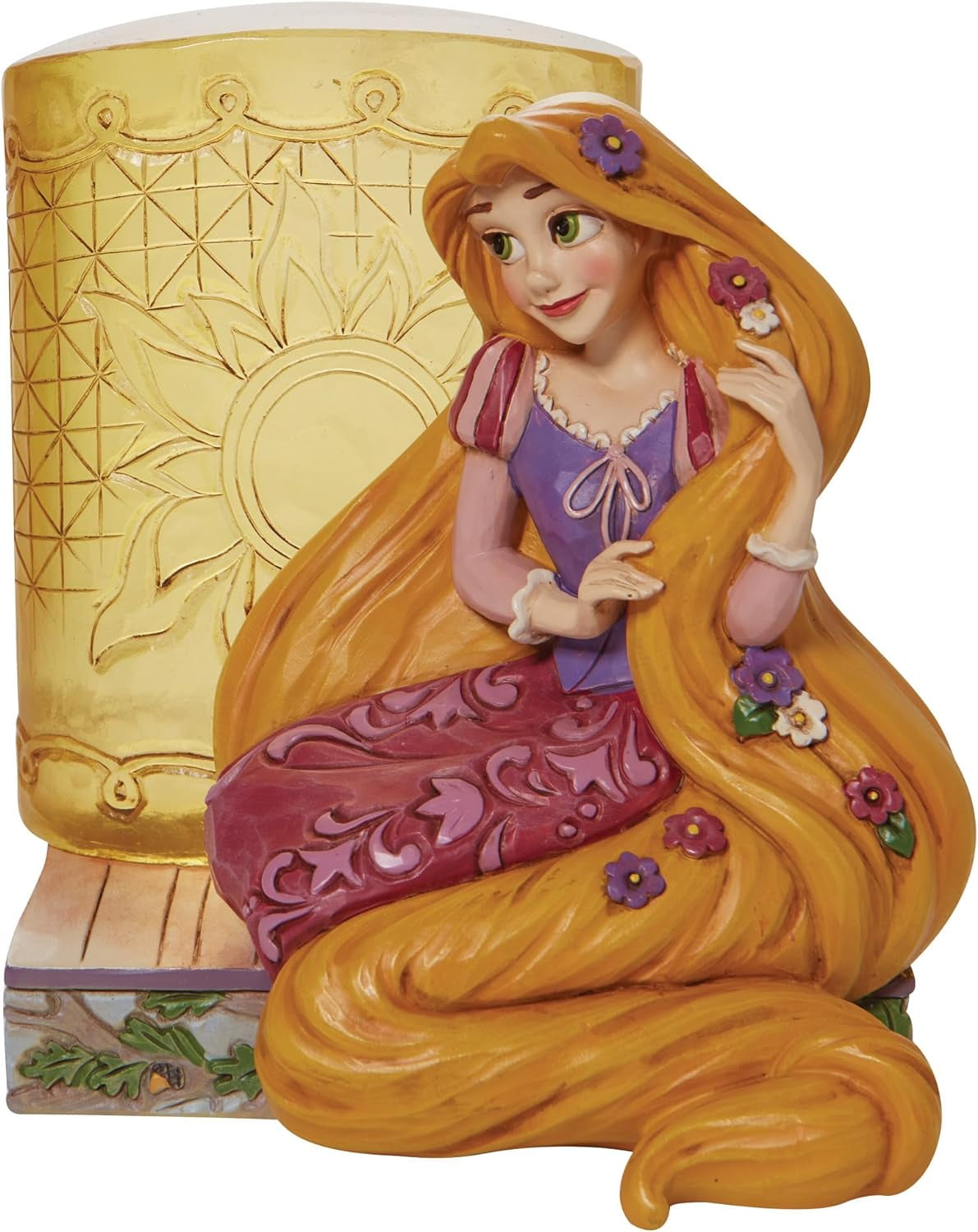 Rapunzel with Lantern 9" Resin Figurine in Multicolor