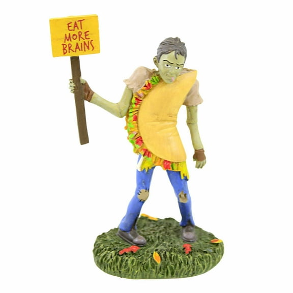Enesco Eat More Brains - One Accessory 3.75 Inch, Polyresin - Halloween Zombie Food 6011449