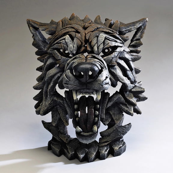 Enesco Edge Sculptures Wolf Bust Figurine 14in H